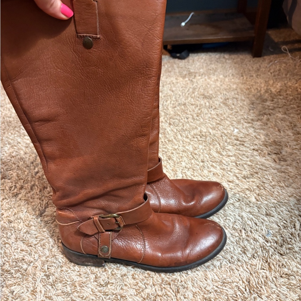 Nine West Brown Combat & Moto Boots